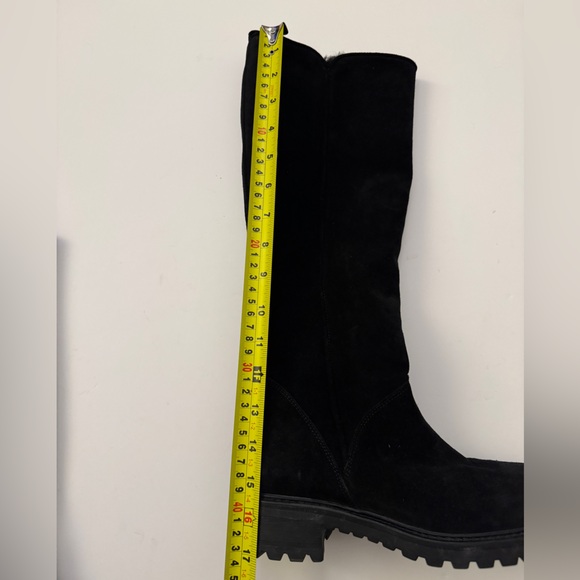 Barneys New York Long Suede + Shearling Boots (like new condition) - Picture 9 of 12